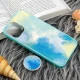 قاب چرمی هولوگرامی پاپ سوکت دار iPhone 12 Pro Max سبز آبی