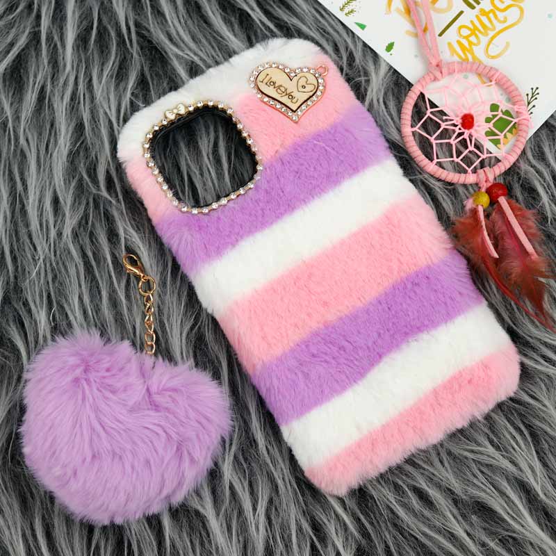 قاب پشمالو پوم پوم دار iPhone 12 Pro Max