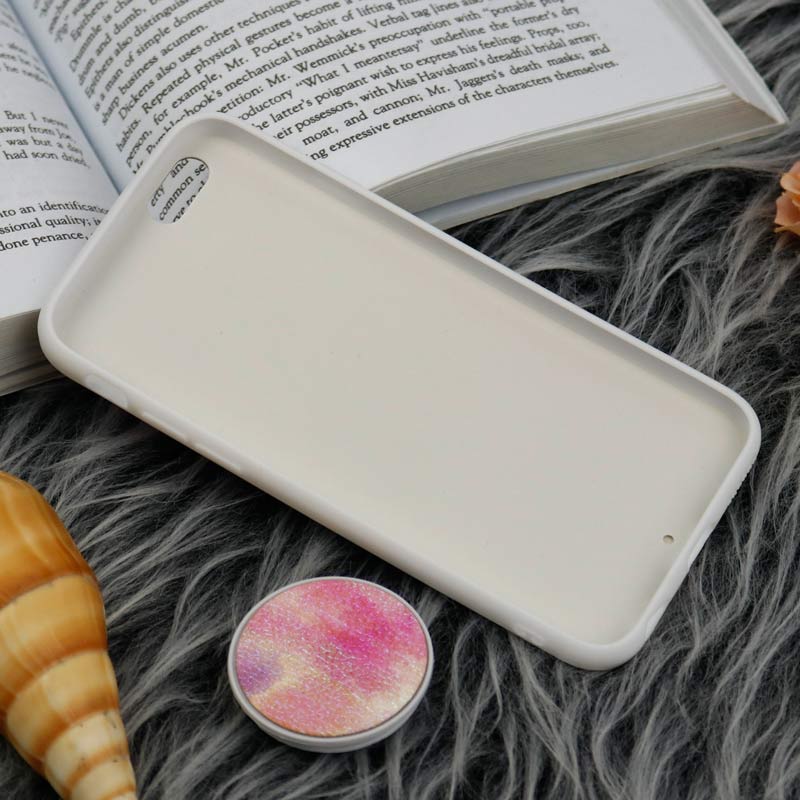 قاب چرمی هولوگرامی پاپ سوکت دار iPhone 6 سفید