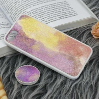 قاب چرمی هولوگرامی پاپ سوکت دار iPhone 7/8 سفید