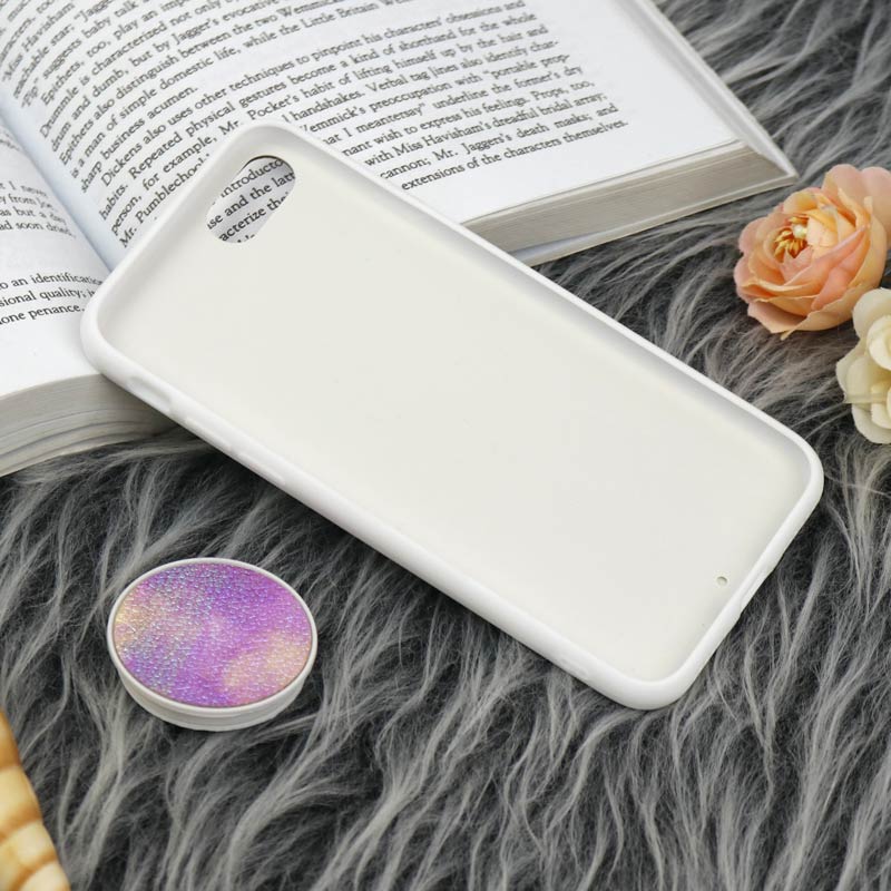 قاب چرمی هولوگرامی پاپ سوکت دار iPhone 7/8 سفید