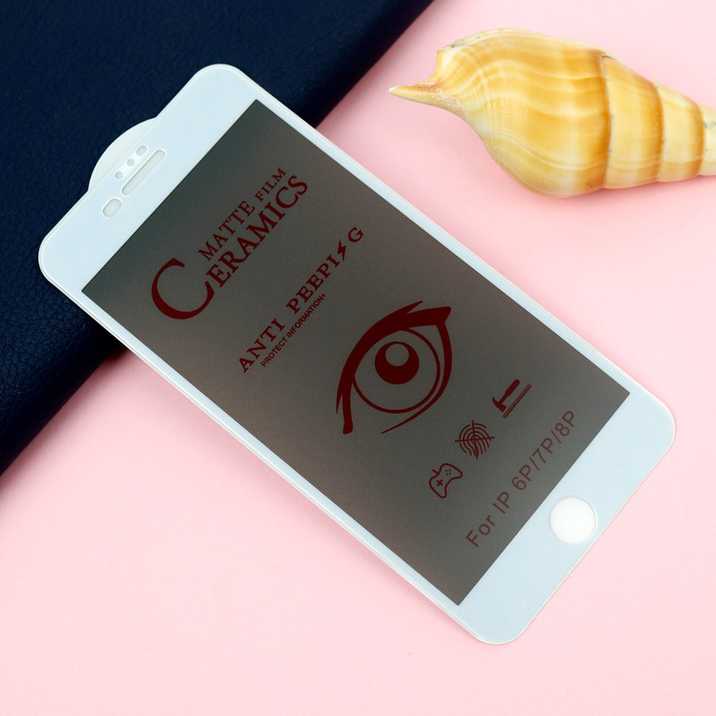 برچسب سرامیکی Privacy مات iPhone 7 Plus / 8 Plus سفید