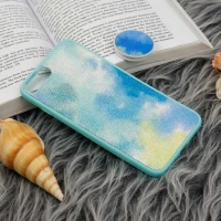 قاب چرمی هولوگرامی پاپ سوکت دار iPhone 7 Plus / 8 Plus سبز آبی