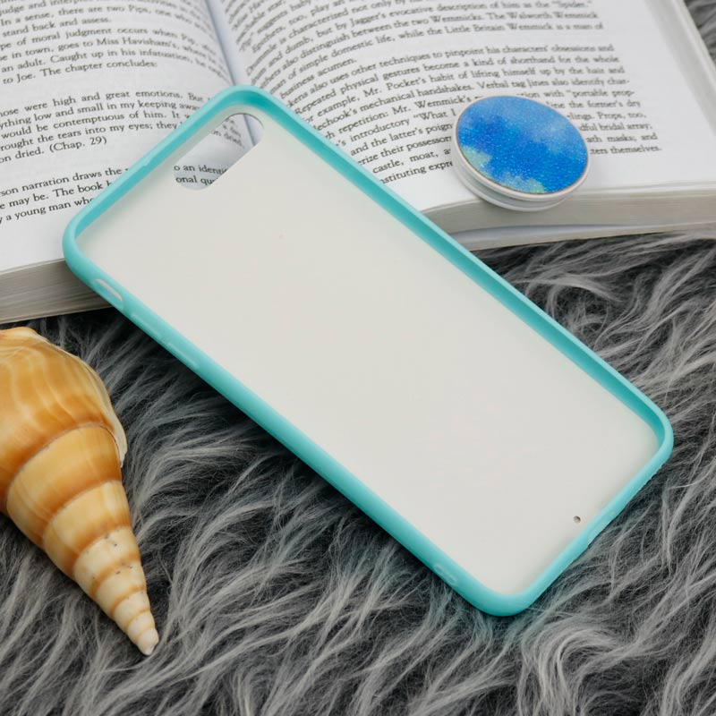 قاب چرمی هولوگرامی پاپ سوکت دار iPhone 7 Plus / 8 Plus سبز آبی