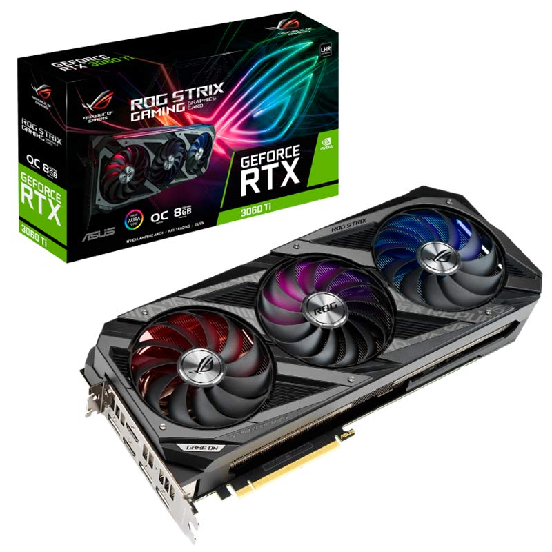 کارت گرافیک ASUS ROG Strix GeForce RTX3060Ti V2 OC 8GB GDDR6 256Bit