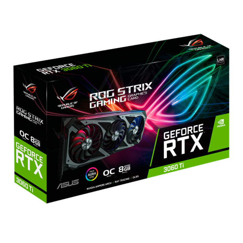 کارت گرافیک ASUS ROG Strix GeForce RTX3060Ti V2 OC 8GB GDDR6 256Bit