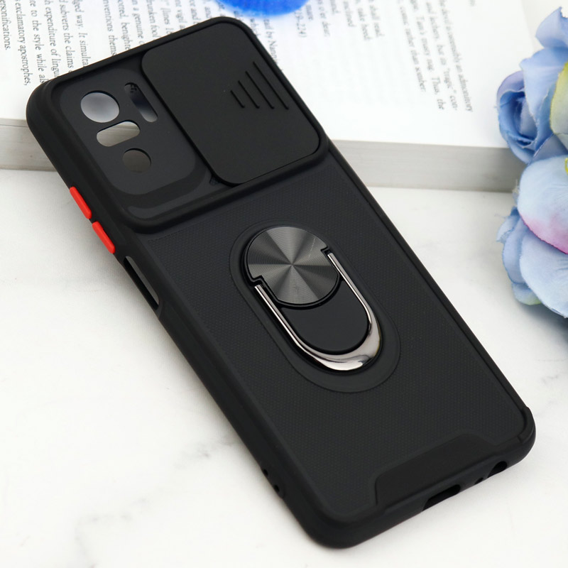قاب ضد ضربه محافظ لنزدار کشویی هولدر دار بتمن کلاسیک Xiaomi Redmi Note 10 4G