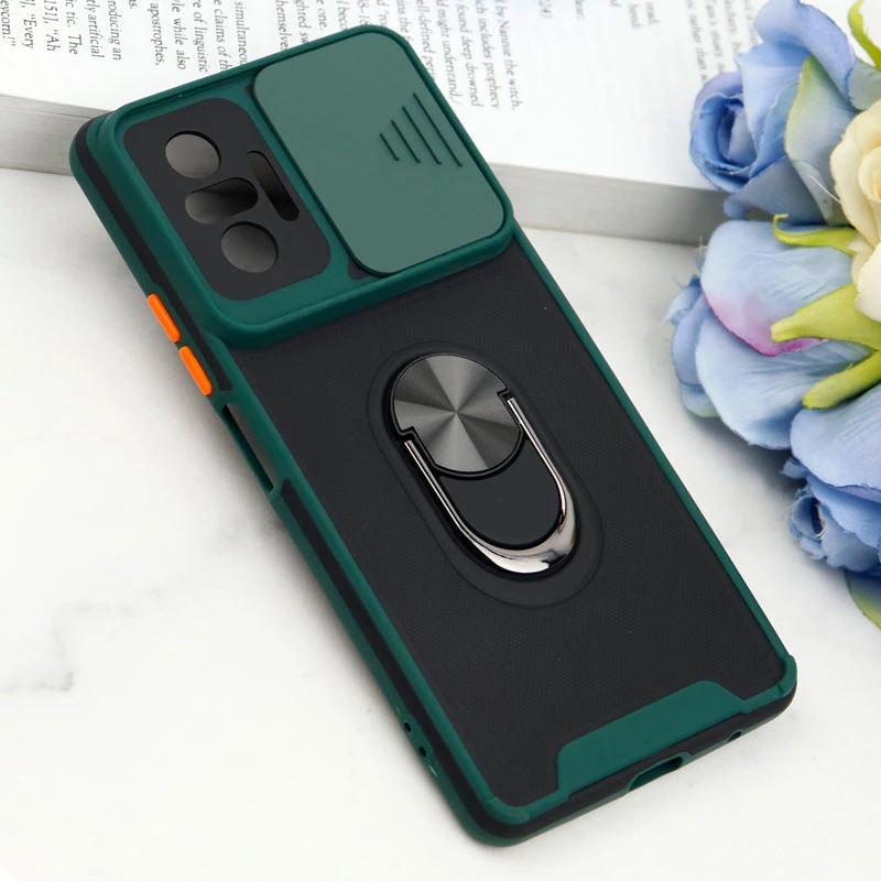 قاب ضد ضربه محافظ لنزدار کشویی هولدر دار بتمن کلاسیک Xiaomi Redmi Note 10 Pro