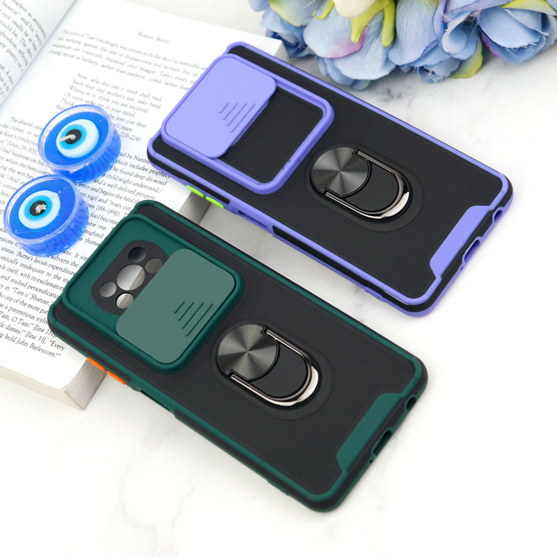 قاب ضد ضربه محافظ لنزدار کشویی هولدر دار بتمن کلاسیک Xiaomi Poco X3