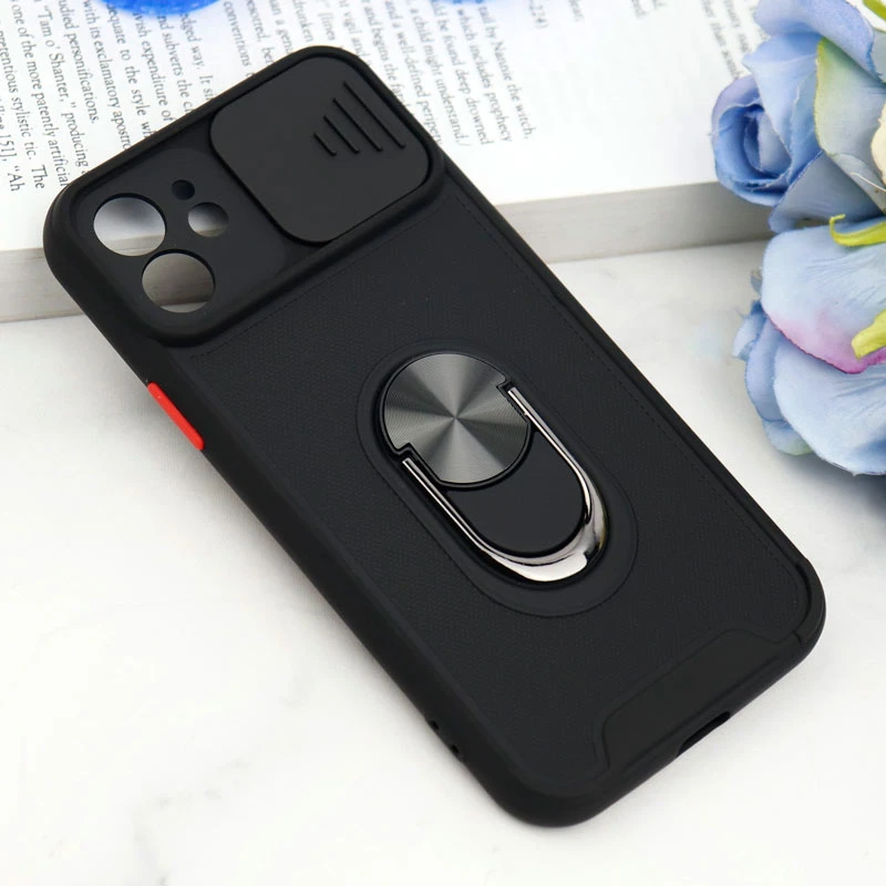 قاب ضد ضربه محافظ لنزدار کشویی هولدر دار بتمن کلاسیک آیفون iPhone 12