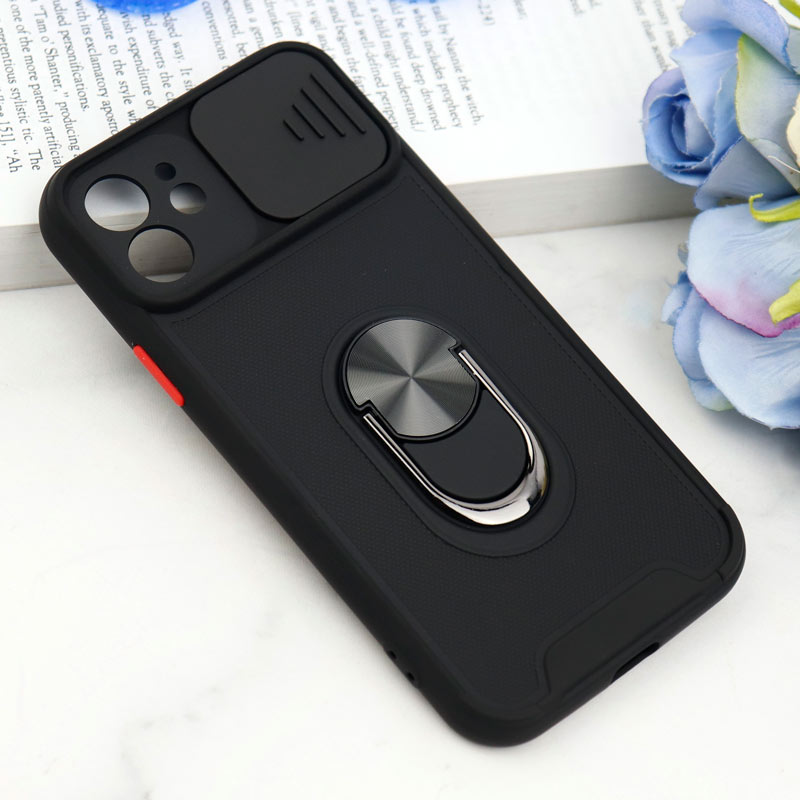 قاب ضد ضربه محافظ لنزدار کشویی هولدر دار بتمن کلاسیک آیفون iPhone 12