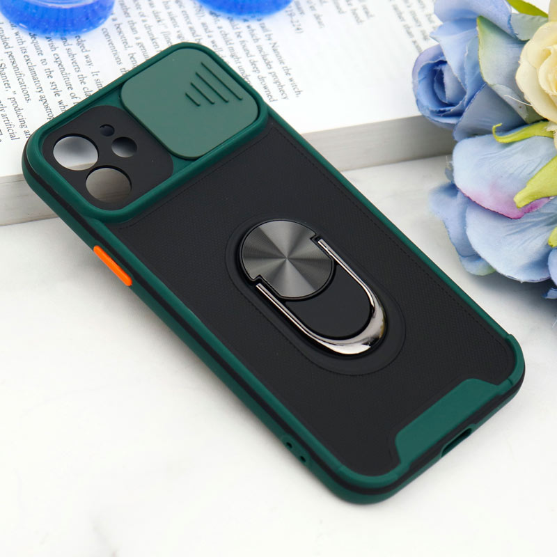 قاب ضد ضربه محافظ لنزدار کشویی هولدر دار بتمن کلاسیک آیفون iPhone 12