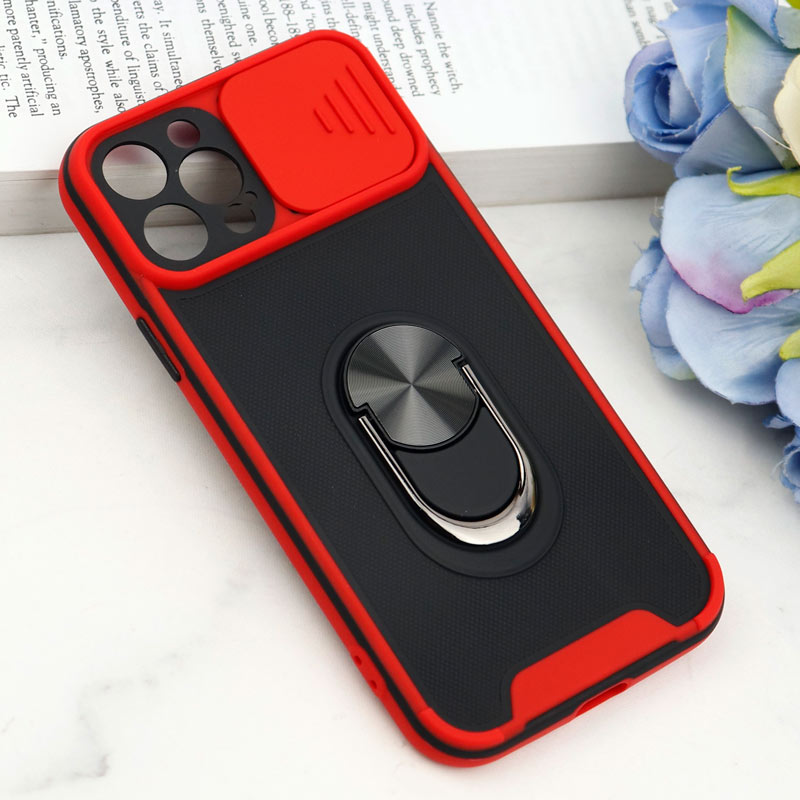 قاب ضد ضربه محافظ لنزدار کشویی هولدر دار بتمن کلاسیک آیفون iPhone 12 Pro