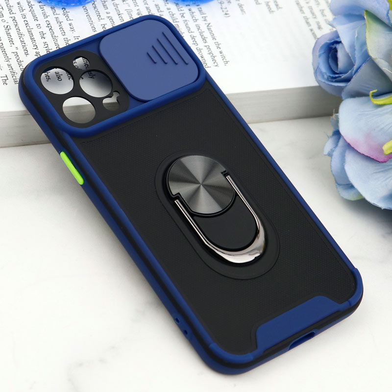 قاب ضد ضربه محافظ لنزدار کشویی هولدر دار بتمن کلاسیک آیفون iPhone 12 Pro