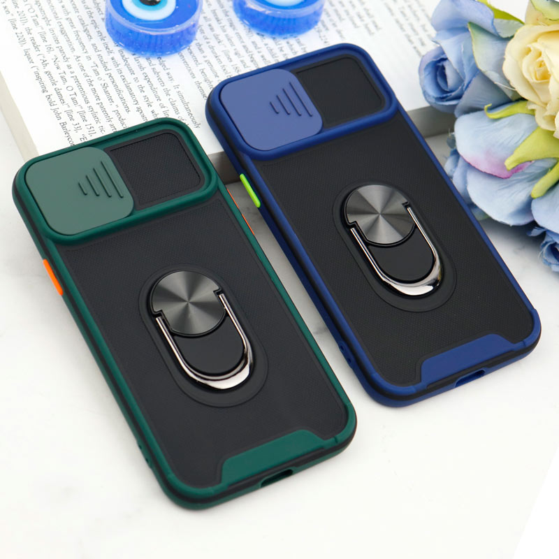 قاب ضد ضربه محافظ لنزدار کشویی هولدر دار بتمن کلاسیک آیفون iPhone 12 Pro