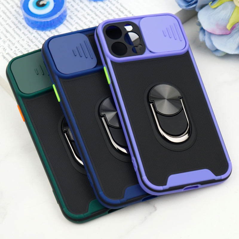 قاب ضد ضربه محافظ لنزدار کشویی هولدر دار بتمن کلاسیک آیفون iPhone 12 Pro