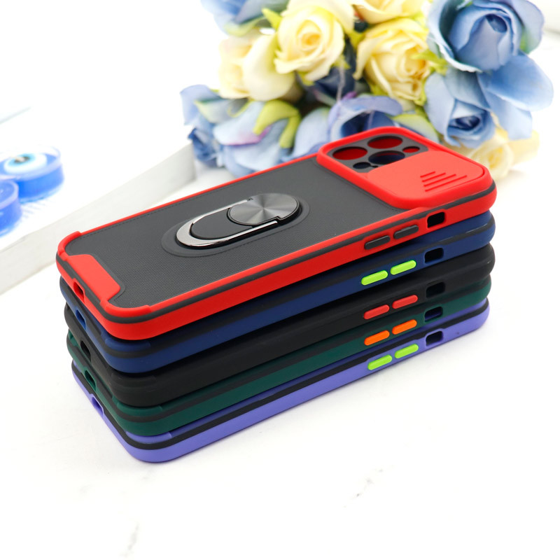 قاب ضد ضربه محافظ لنزدار کشویی هولدر دار بتمن کلاسیک آیفون iPhone 12 Pro Max
