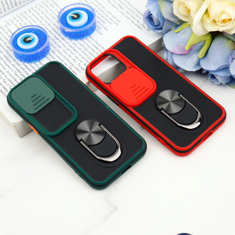 قاب ضد ضربه محافظ لنزدار کشویی هولدر دار بتمن کلاسیک آیفون iPhone 13 Mini