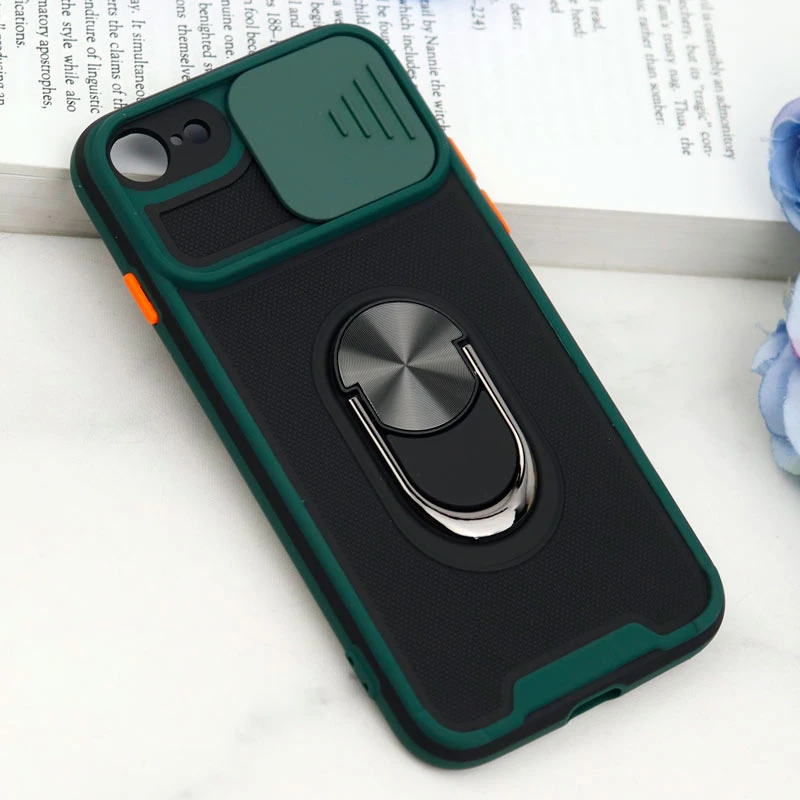 قاب ضد ضربه محافظ لنزدار کشویی هولدر دار بتمن کلاسیک آیفون iPhone 7/8/SE 2020