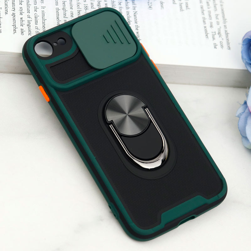 قاب ضد ضربه محافظ لنزدار کشویی هولدر دار بتمن کلاسیک آیفون iPhone 7/8/SE 2020