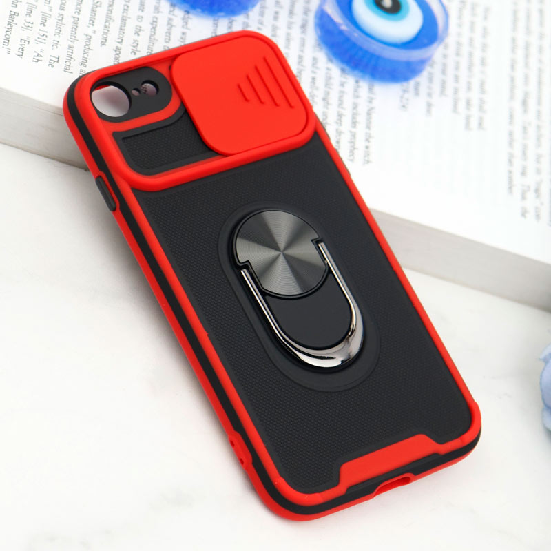 قاب ضد ضربه محافظ لنزدار کشویی هولدر دار بتمن کلاسیک آیفون iPhone 7/8/SE 2020