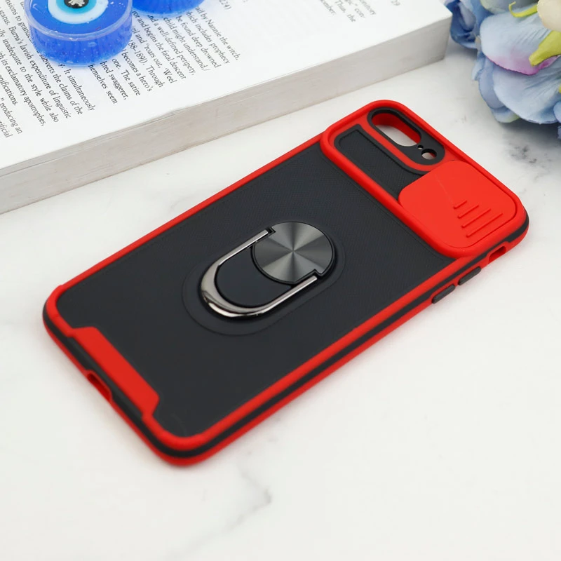 قاب ضد ضربه محافظ لنزدار کشویی هولدر دار بتمن کلاسیک آیفون iPhone 7 Plus / 8 Plus