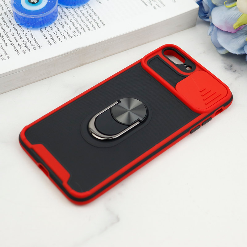 قاب ضد ضربه محافظ لنزدار کشویی هولدر دار بتمن کلاسیک آیفون iPhone 7 Plus / 8 Plus