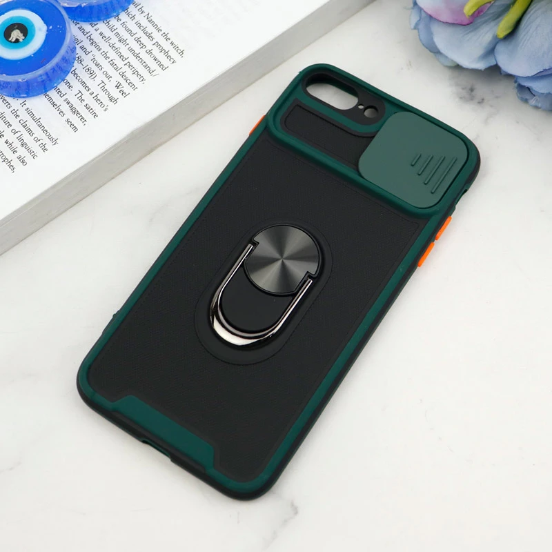 قاب ضد ضربه محافظ لنزدار کشویی هولدر دار بتمن کلاسیک آیفون iPhone 7 Plus / 8 Plus