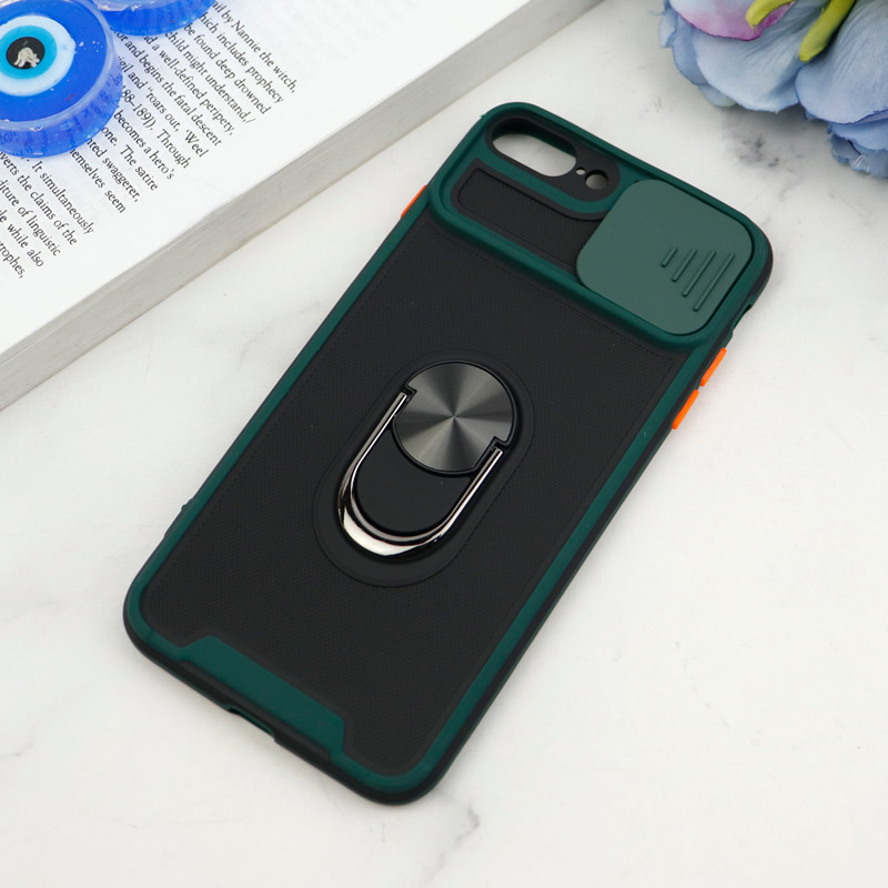 قاب ضد ضربه محافظ لنزدار کشویی هولدر دار بتمن کلاسیک آیفون iPhone 7 Plus / 8 Plus