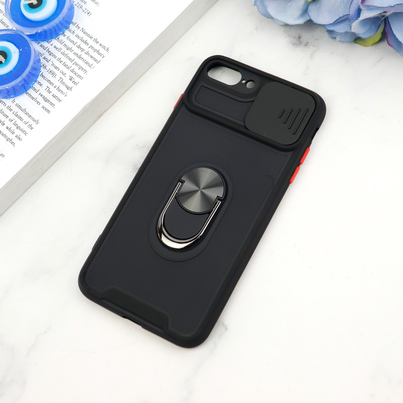 قاب ضد ضربه محافظ لنزدار کشویی هولدر دار بتمن کلاسیک آیفون iPhone 7 Plus / 8 Plus