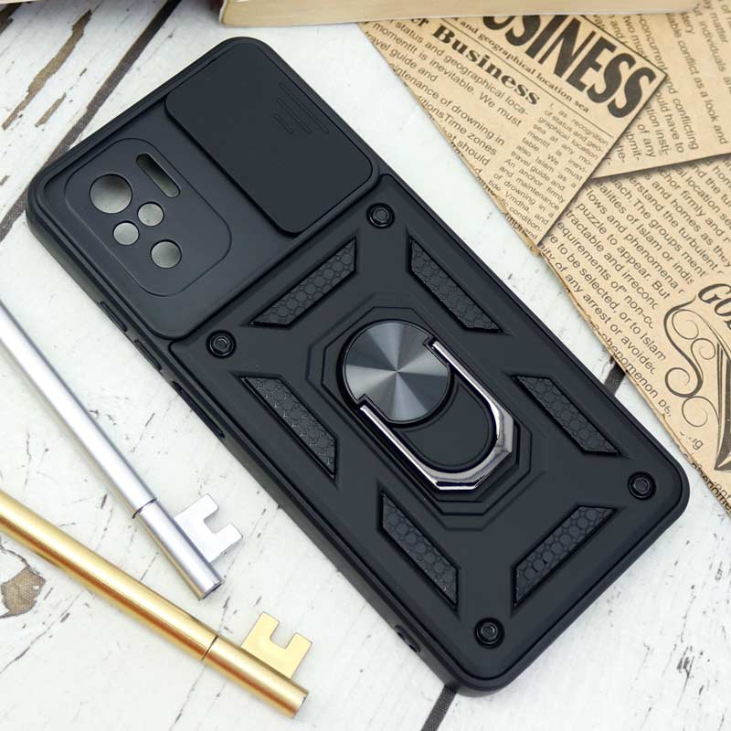 قاب ضد ضربه محافظ لنزدار کشویی هولدر دار بتمن Xiaomi Redmi Note 10