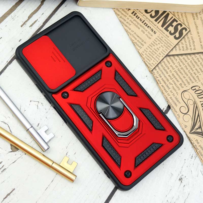 قاب ضد ضربه محافظ لنزدار کشویی هولدر دار بتمن Xiaomi Redmi Note 10 Pro
