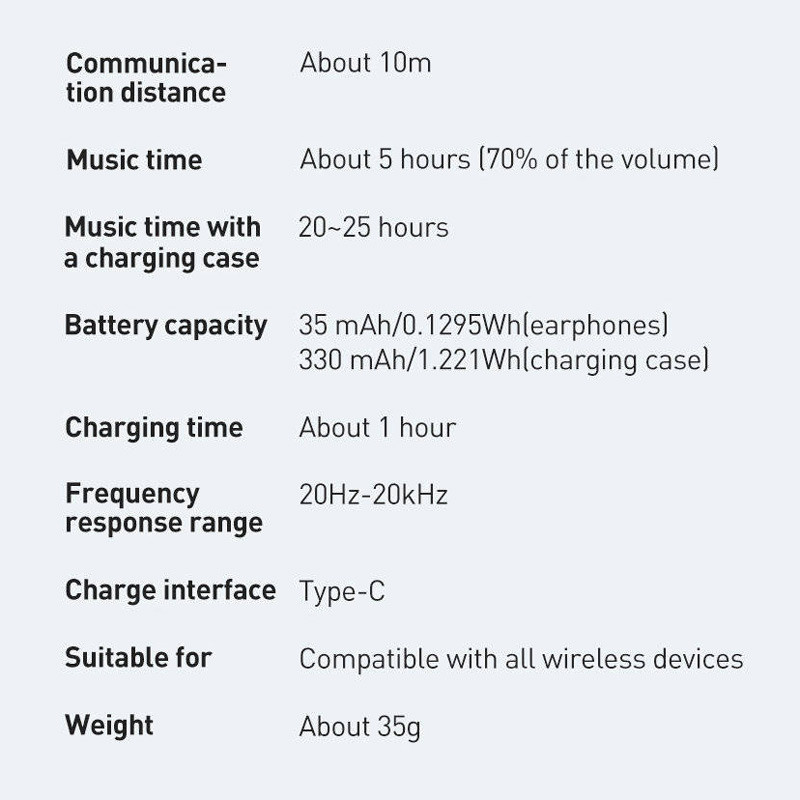 هندزفری بلوتوث دو تایی Baseus Bowie E3 NGTW08000 TWS