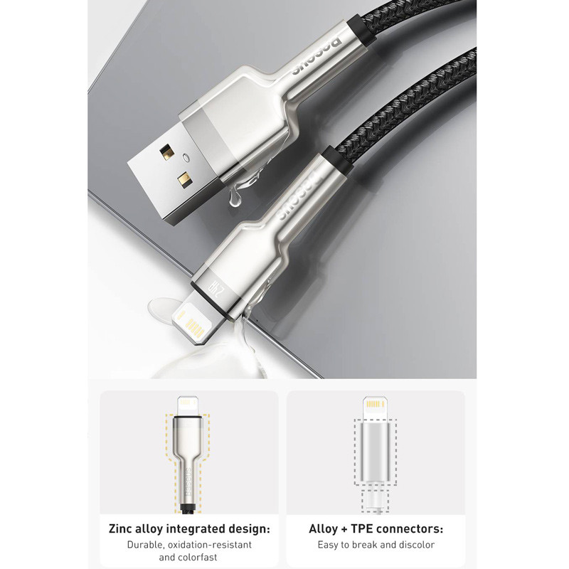 کابل کوتاه آیفونی Baseus CALJK-01 2.4A 25cm