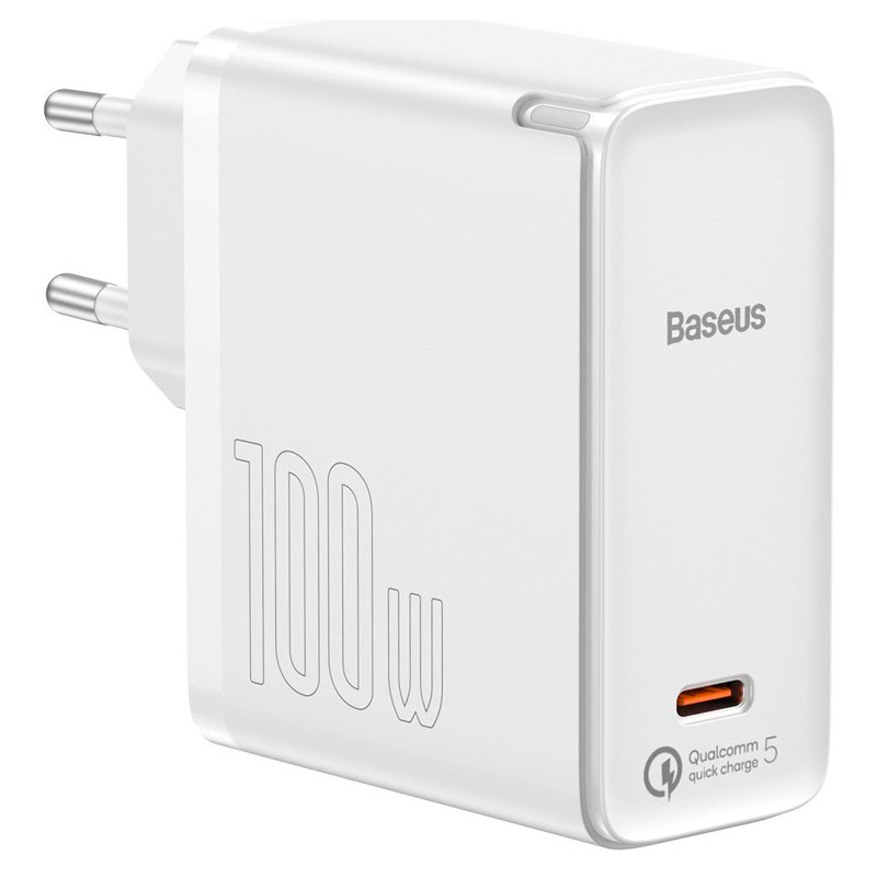 شارژر دیواری فست شارژ Baseus TZCCGAN-L 5A QC5.0 PD 100W Type-C + کابل تبدیل Type-C