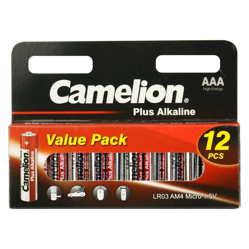 باتری نیم قلمی Camelion Plus Alkaline بسته 12 عددی