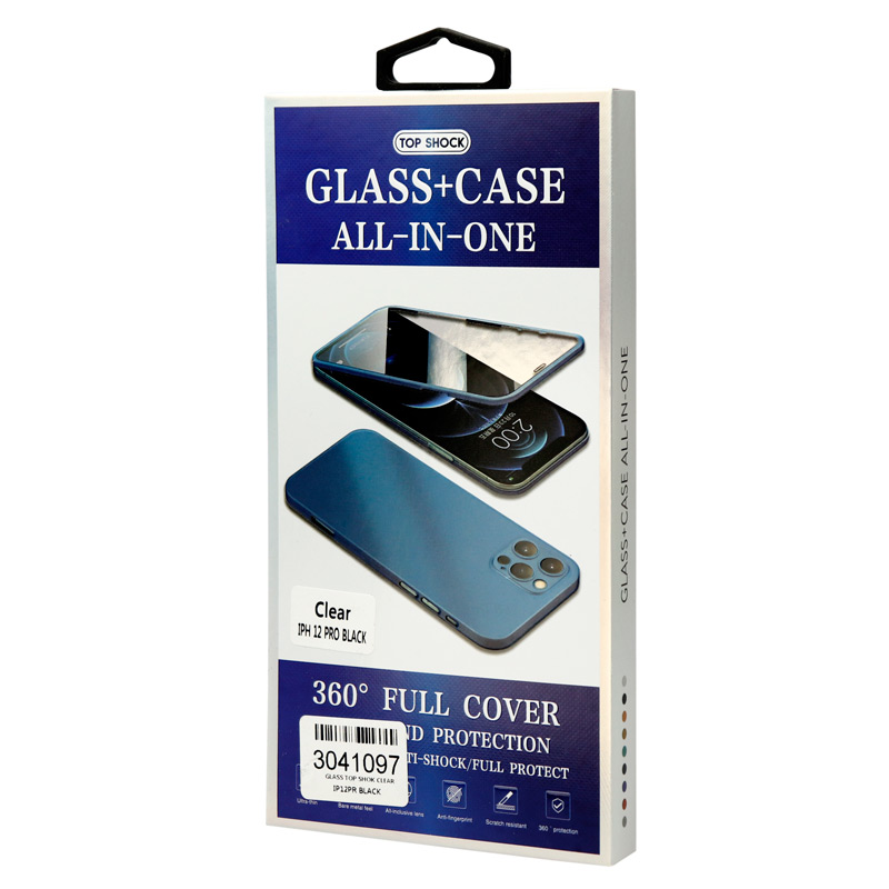 قاب + گلس Top Shock Clear آیفون iPhone 12 Pro