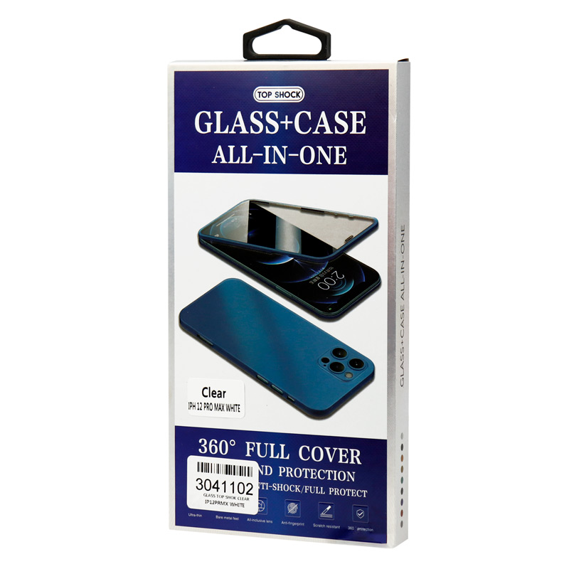 قاب + گلس Top Shock Clear آیفون iPhone 12 Pro Max