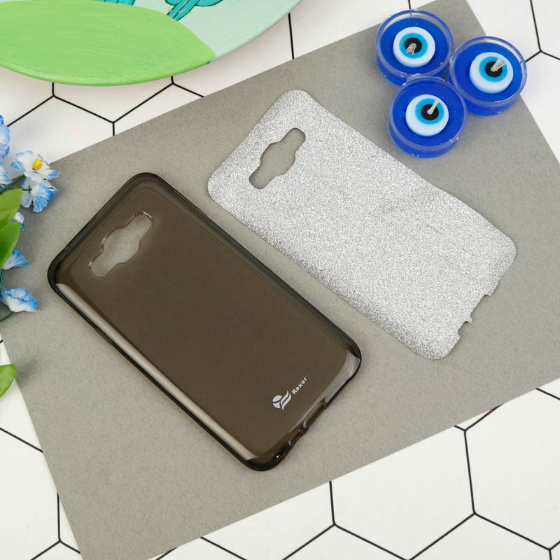 قاب ژله ای اکلیلی REXER Sparkle Samsung Galaxy E7 مشکی
