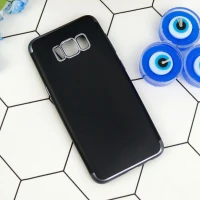 قاب ژله ای مات Samsung Galaxy S8 مشکی دور نقره ای