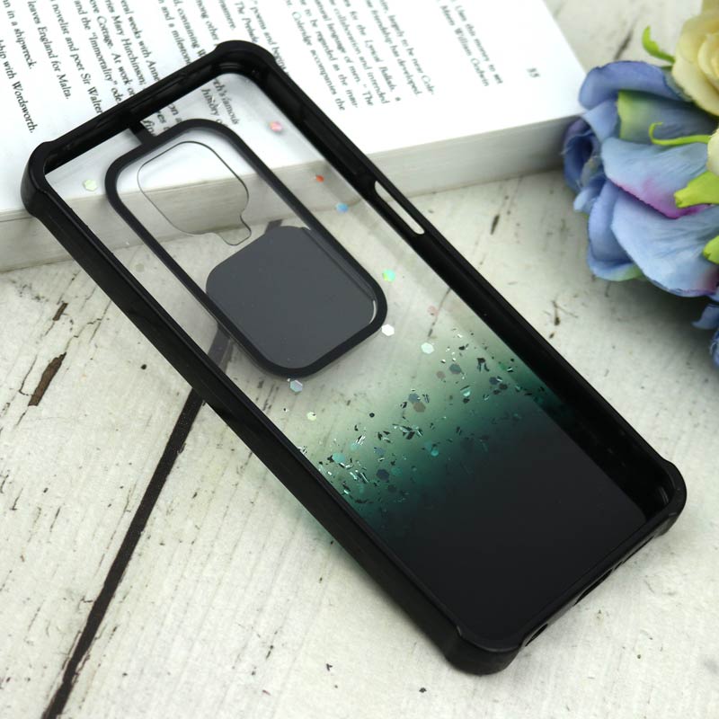 قاب محافظ لنزدار کشویی اکلیلی شفاف + پاپ سوکت قلبی Xiaomi Redmi Note 9s