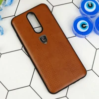 قاب چرمی PULOKA شیائومی Redmi 8 قهوه ای
