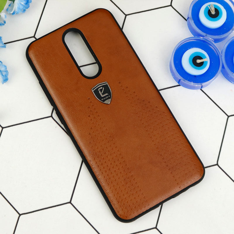 قاب چرمی PULOKA شیائومی Redmi 8 قهوه ای