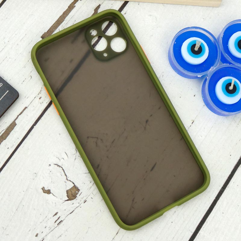قاب PC مات محافظ لنز دار iPhone 11 Pro Max سبز