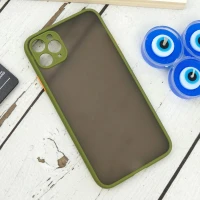 قاب PC مات محافظ لنز دار iPhone 11 Pro Max سبز
