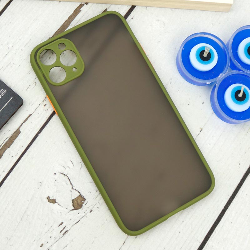 قاب PC مات محافظ لنز دار iPhone 11 Pro Max سبز