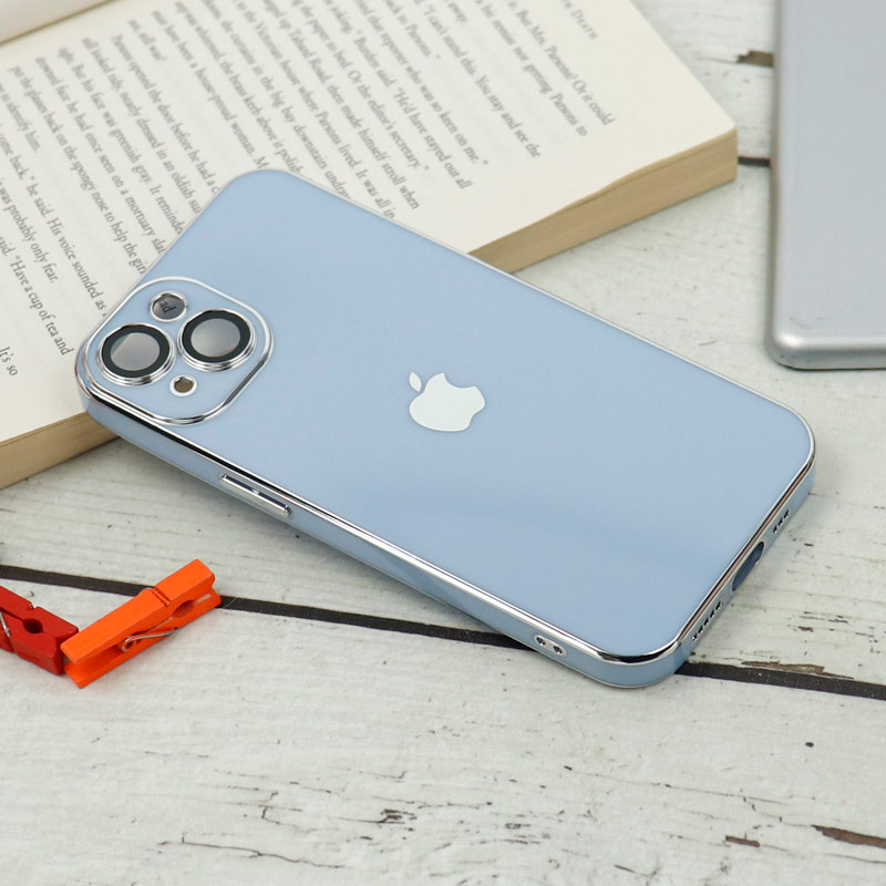 قاب محافظ لنزدار My Case پشت گلسی iPhone 13 رنگی