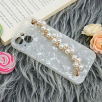 قاب محافظ لنزدار ماربل هولدر دستی مرواریدی iPhone 13