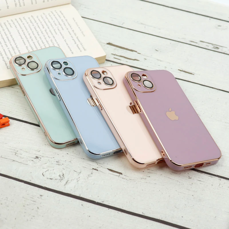 قاب محافظ لنزدار My Case پشت گلسی iPhone 13 رنگی