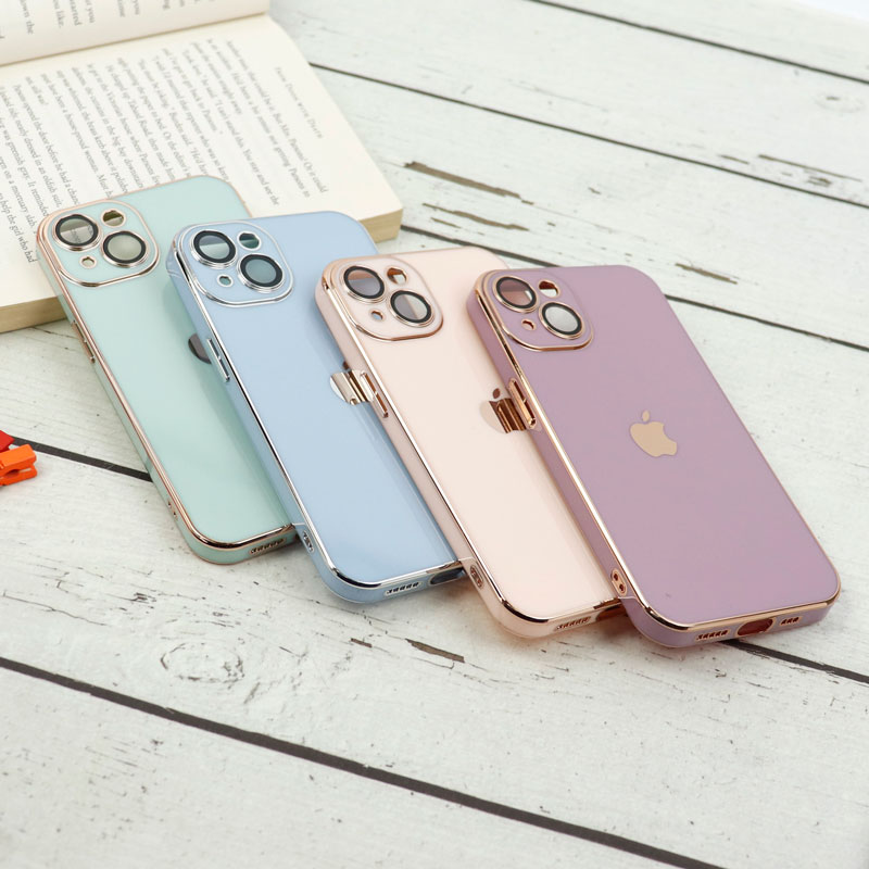قاب محافظ لنزدار My Case پشت گلسی iPhone 13 رنگی